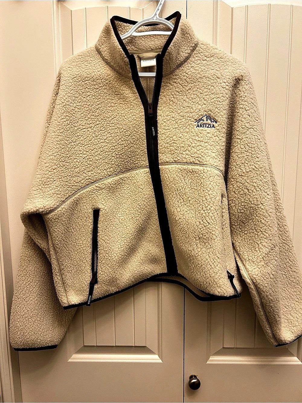 Aritzia Polartec® Thermal Pro™ Gale Zip-Up Teddy Jacket Brown Large